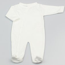 GF0251: Premature Baby Plain White Cotton Sleepsuit